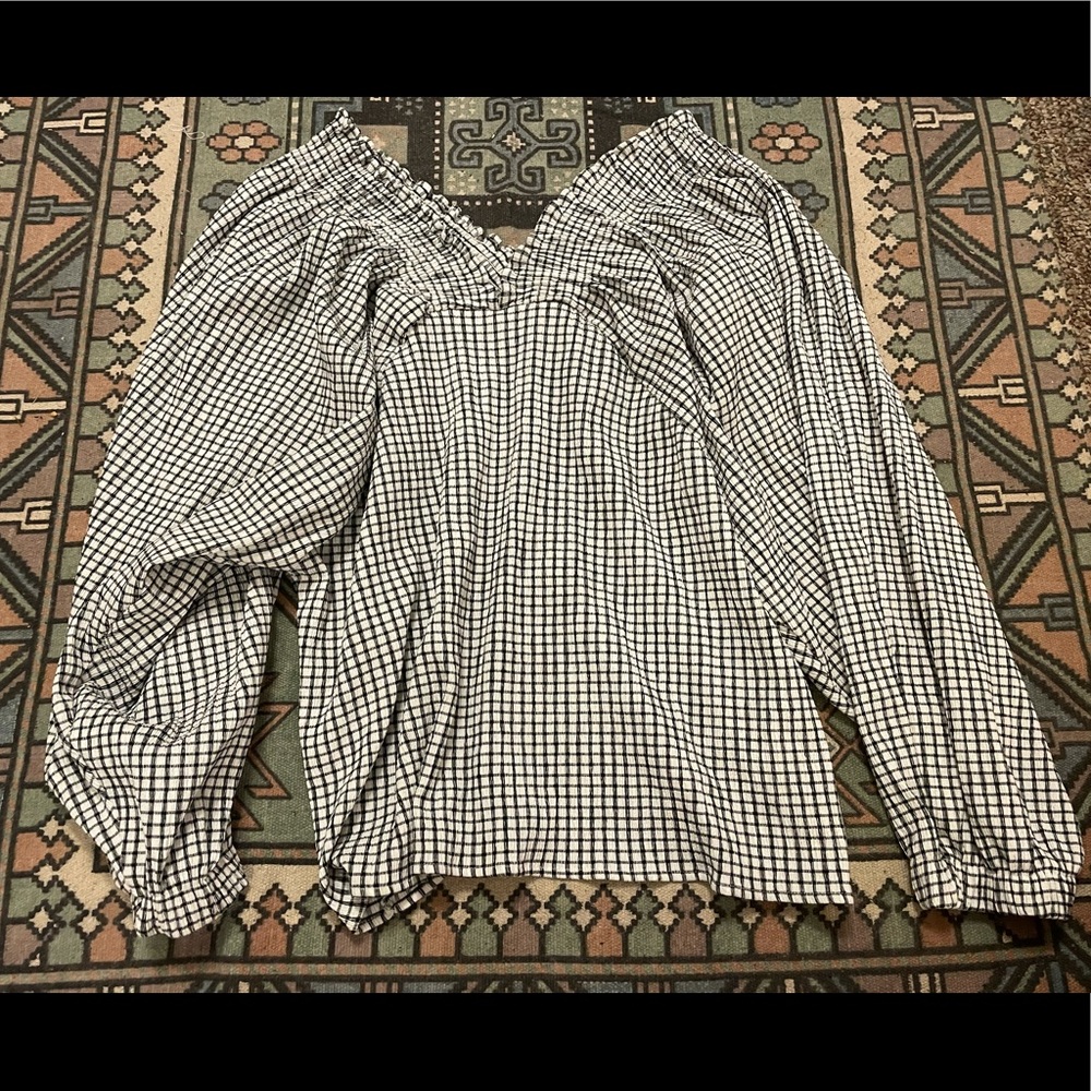 Zara Gingham Top